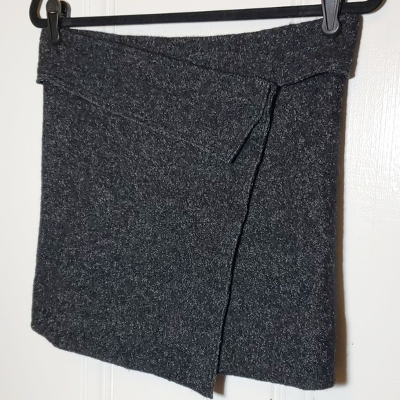 Isabel Marant Etoile Gray Wool Blend Wrap Skirt - Picture 3 of 6